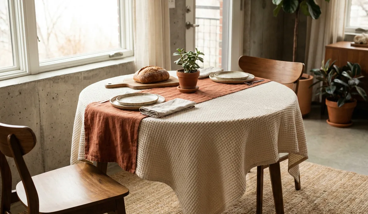 On a small dining table